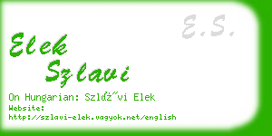 elek szlavi business card